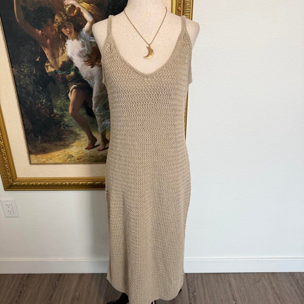 Boho Enza Costa 100% Linen Knit Dress